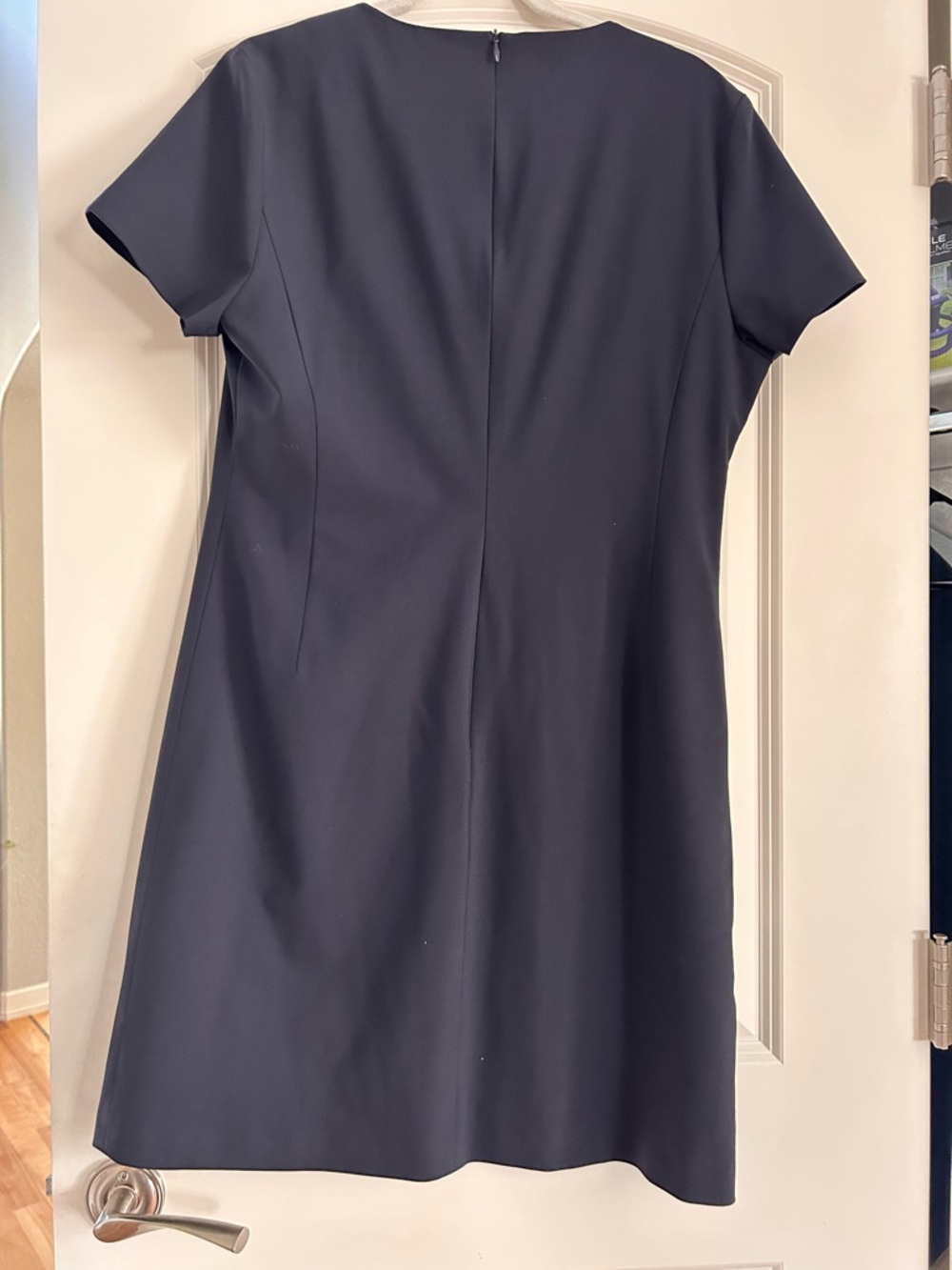 NWOT Quince Italian Wool short Sleeve Dress. Breathable. Navy. Sz 14 - Picture 7 of 11